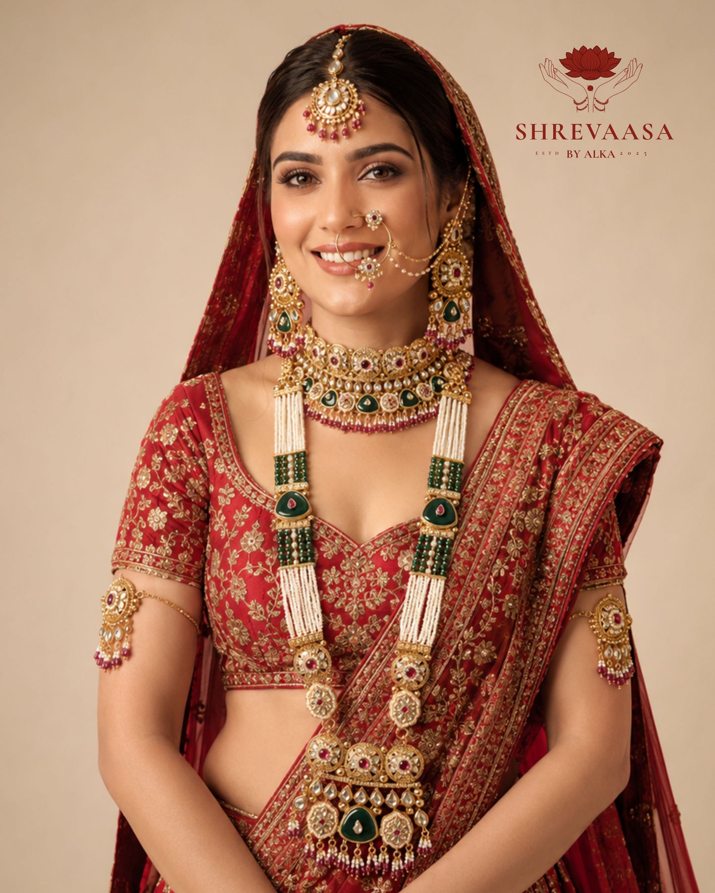 Royal Heritage Complete Bridal Jewellery Set for Rent