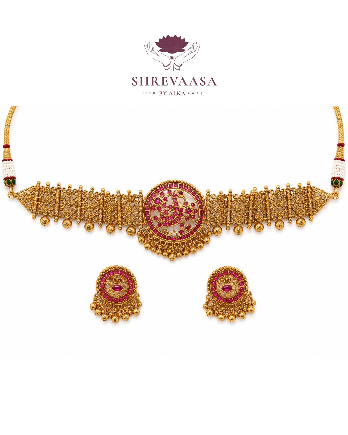 Traditional Temple Choker Set for Rent