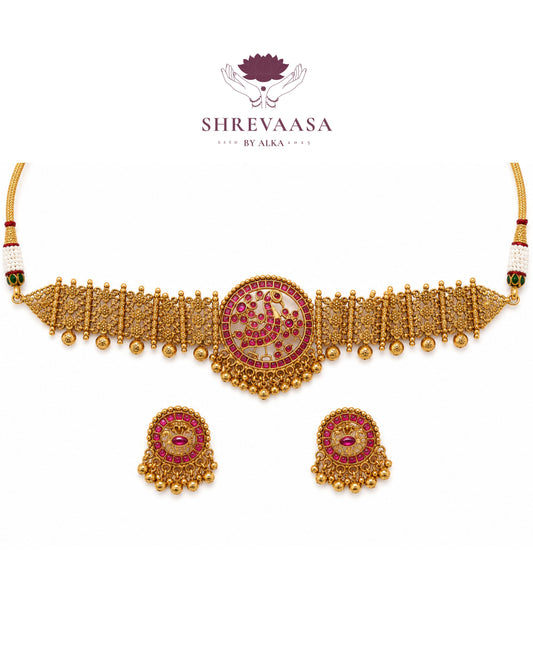 Traditional Temple Choker Set for Rent