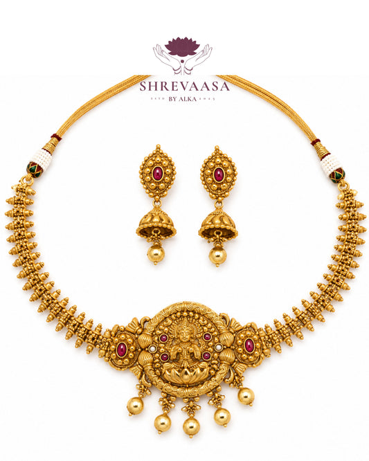 Royal Temple Choker Jewellery Set for Rent