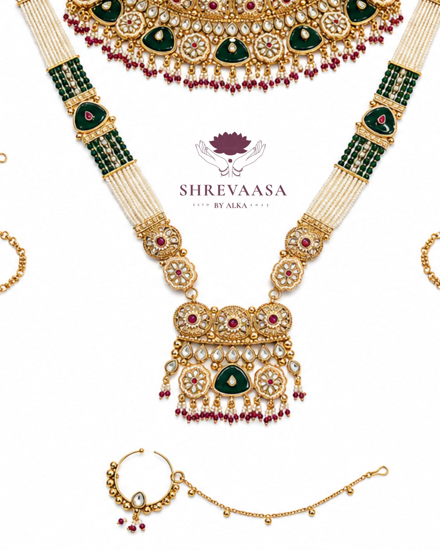 Royal Heritage Complete Bridal Jewellery Set for Rent
